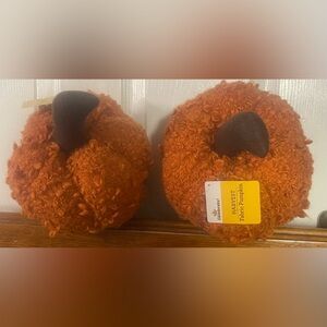 Set of 2 Orange Fabric Pumpkins!‎ NWT!